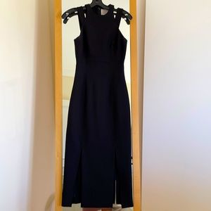 Preowned Cinq a Sept Black midi dress size 0